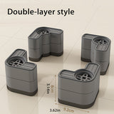 Cuatro almohadillas amortiguadoras para lavadoras, bases para lavadoras y secadoras, reducción de ruido, protección del suelo en la lavandería, antideslizantes y absorbentes de impactos, compatibles con todas las máquinas