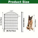 Valla Decorativa de Jardín Metálica de 108.97cm (Altura) con Arco y Cerradura para Puerta, Set de 6/10/11 Piezas sin Excavación, Barrera Animal Antirrobo, Malla de Alambre a Prueba de Óxido para Mascotas, Adecuada para Perros, Conejos y Patio,