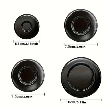 Un juego de 4 tapas para estufa de gas, adecuadas para estufas Sabaf - cubiertas de repuesto duraderas sin baterías, opciones de tamaño múltiples incluyendo 55mm, 75mm y 100mm