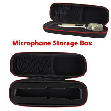 Caja de Almacenamiento para Micrófono, Bolsa de Almacenamiento EVA para Micrófono sin varillas, Bolsa con Cremallera Antigolpes y Caídas, Caja de Almacenamiento para Micrófonos Inalámbricos