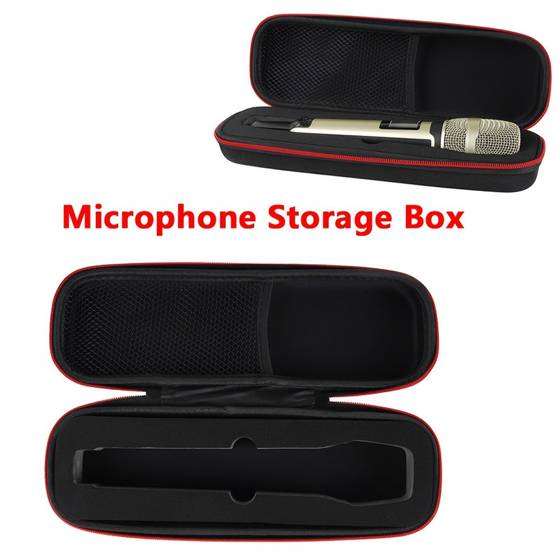 Caja de Almacenamiento para Micrófono, Bolsa de Almacenamiento EVA para Micrófono sin varillas, Bolsa con Cremallera Antigolpes y Caídas, Caja de Almacenamiento para Micrófonos Inalámbricos