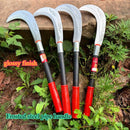 Cuchilla de hierro de manganeso con acabado brillante - Tijeras de poda de doble uso con detalles rojos para el mantenimiento de césped, jardín y bosque - Herramienta agrícola y de jardinería duradera, tijeras de poda de jardín, mango ergonómico, cuchill