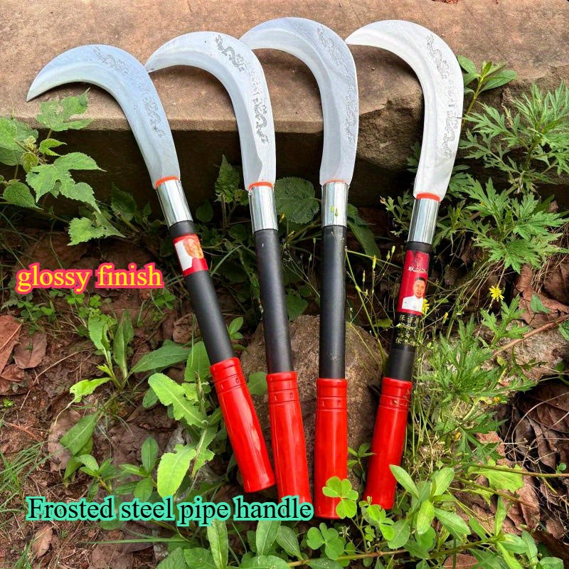 Cuchilla de hierro de manganeso con acabado brillante - Tijeras de poda de doble uso con detalles rojos para el mantenimiento de césped, jardín y bosque - Herramienta agrícola y de jardinería duradera, tijeras de poda de jardín, mango ergonómico, cuchill