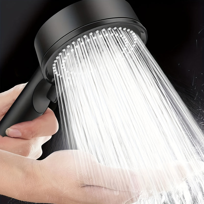 Juego de Ducha con 5 Funciones, Soporte y Manguera de 1.5m, Cabezal de Ducha de Alta Presión con Soporte Ajustable: Cinco Velocidades Cascada+1.5 +Montaje en Pared