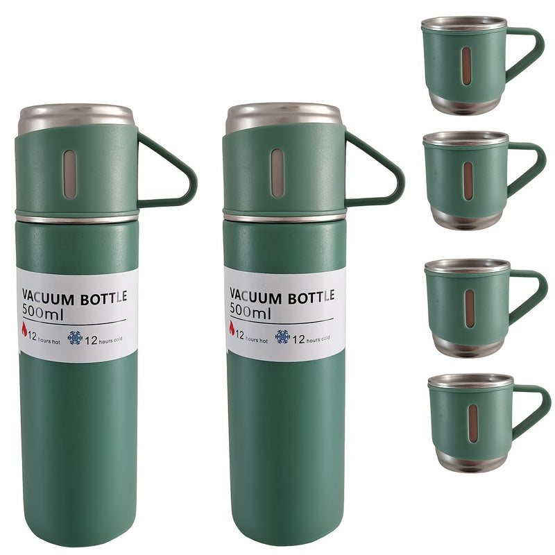 Juego de 6 Piezas con Taza Aislada y Botella Portátil para Bebidas Calientes y Frías