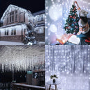 Luces de Hadas Solares en Forma de Copo de Nieve 4m/157.48in, Luces de Cadena con 8 Modos para Decoración de Aleras Exteriores, Árboles Navideños y Fiestas, Halloween y Navidad, Paquete de 1