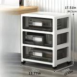 Armario de Almacenamiento de Plástico Transparente de Alta Resistencia con Ruedas, Organizador de Estilo Cajón Multinivel para Documentos y Suministros de Oficina, Organizador de Escritorio Independiente