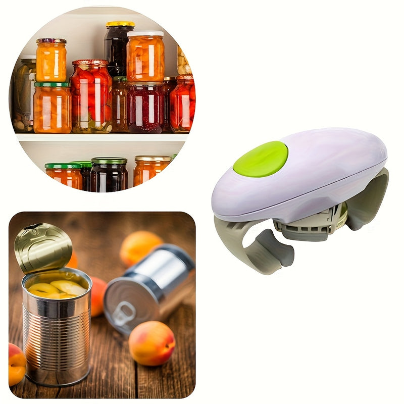 Abrebotellas eléctrico de alta torsión para mayores con artritis, casi adecuado para tamaños de frascos, abrelatas automáticos duraderos adecuados para manos débiles, abrelatas con batería para artritis de la mano blanca.