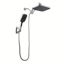 1 conjunto de cabezal de ducha de lluvia, 28cm de alto presión, con brazo de extensión ajustable de 27,5cm y 7 configuraciones, cabezal de ducha de mano con rociador, accesorios para baño, conjunto completo de accesorios para baño.
