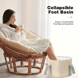 1 pieza, bañera portátil plegable para pies, aislada con asas reforzadas, sin fragancia, uso múltiple, bolsa de baño para pies, cubo plegable con asas, bañera de spa para pies para viajes, acampar, lavado al aire libre.