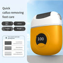 Un exfoliador eléctrico recargable para pies diseñado para secar y resecar la piel, con tres cabezas de molienda de repuesto, dos ajustes de velocidad, carga USB portátil, adecuado para el cuidado de pies y manos.