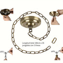 Kit de Tejado de Bronce Vintage de Alta Resistencia con Cadena de Luz Colgante de 97.54cm - Fácil Instalación, Alta Capacidad de Carga para Lámparas de Araña y Luces de Techo