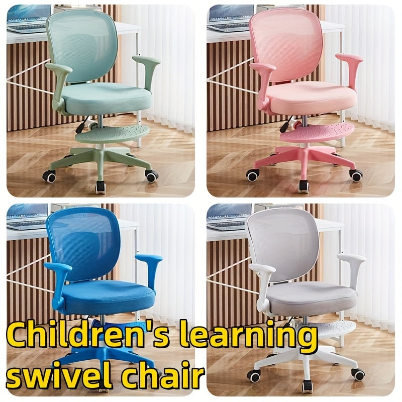 Juego de Dos Sillas Ergonómicas para Niños con Reposabrazos y Repostapies
