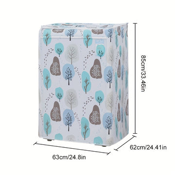 [Funda Impermeable para Lavadora] Funda Impermeable para Lavadora de 1 ud de PEVA Gruesa y Duradera - Diseño Protector con Tapa Abatible para Uso en el Hogar