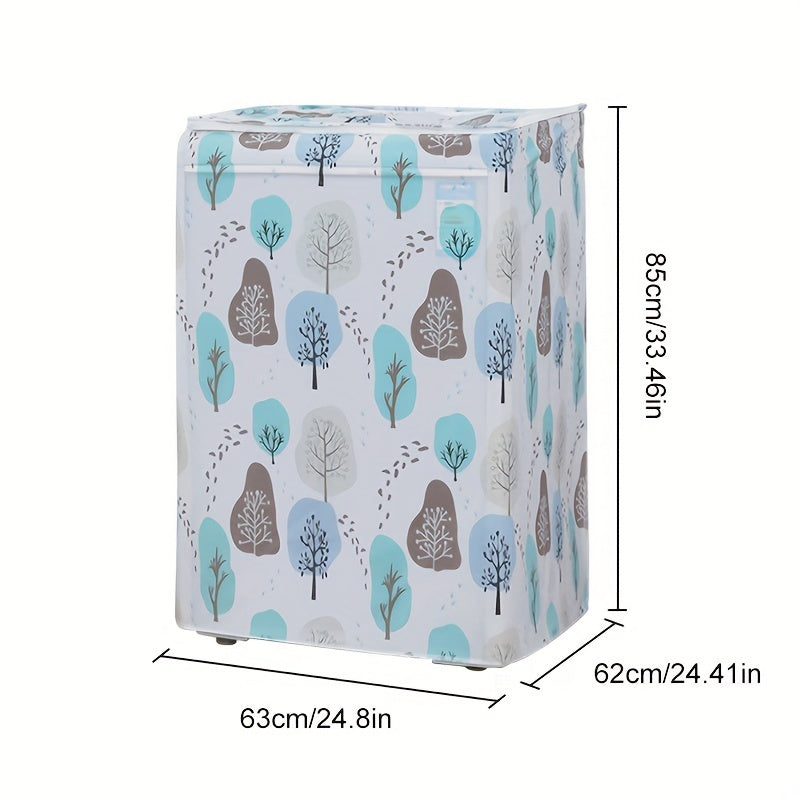 [Funda Impermeable para Lavadora] Funda Impermeable para Lavadora de 1 ud de PEVA Gruesa y Duradera - Diseño Protector con Tapa Abatible para Uso en el Hogar
