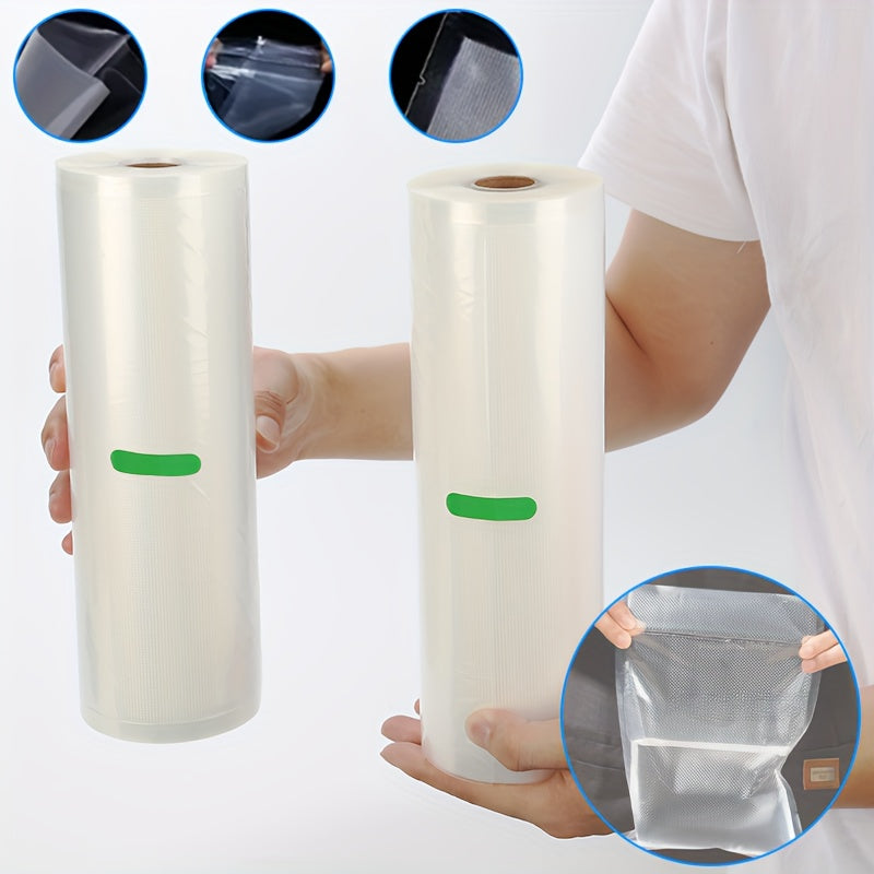Rollo de Sellador al Vacío AGASHE, juego de 2 rollos. longitud 500cm. Libre de BPA, duradero y resistente al desgarro. para cocineros caseros y preparación de comidas. Conserva bien los alimentos. Compatible con la mayoría de las máquinas. Mantiene los a