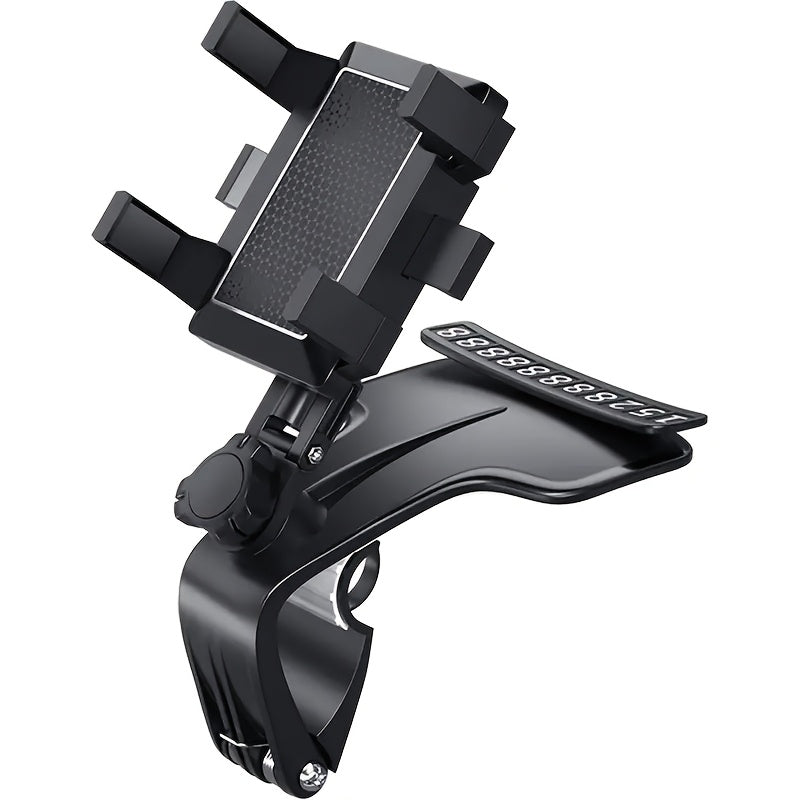 1pc Soporte universal para teléfono de coche giratorio 360°, soporte ajustable para salpicadero con compatibilidad automática, material ABS no impermeable, soporte rectangular para navegación GPS para uso en vehículos