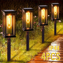 4pcs Luces Solares para Exteriores, IP44 Luminosas y Duraderas para Caminos de Paisaje Solar, Luces Solares para Jardín en Patio