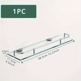 1 estante de vidrio rectangular, versátil para cocina, baño y fácil de instalar