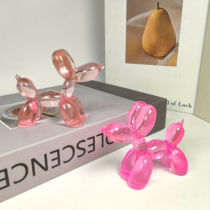 Adorable Estatua de Perro Globo para Pastel de Cumpleaños y Decoración del Hogar - Perfecta para Sala de Estar, Estantería, Mueble de TV, Centro de Escritorio de Oficina, Adecuada para Navidad, Día de San Valentín, Año Nuevo