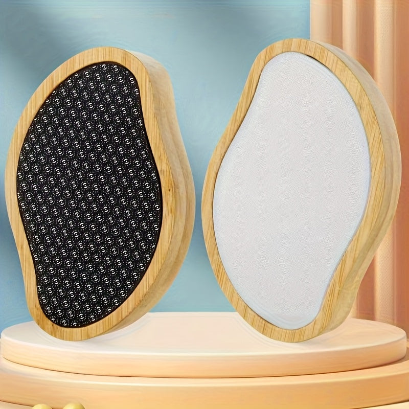 2 en 1, limpiador de pies y piedra pómez de doble cara - No necesita electricidad, herramienta de cuidado de pies sin fragancia para un brillo suave y claro, eliminación, pedicura profesional en casa, herramientas de cuidado de pies, diseño elegante, plá