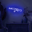 1pc Luminoso de Neón AK47, Decoración de Pared de Juegos Multipropósito con Control de Interruptor, Sin Batería Requerida, Montaje en Pared Incluido, Ideal para Salas de Esports, Bares, Áreas de Juegos al Aire Libre y Decoración de Fiestas