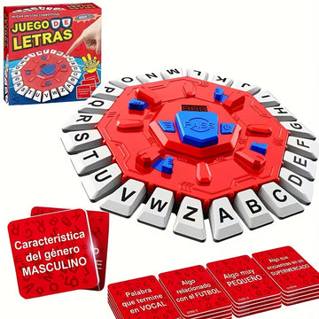 Juego de tablero de letras en español, un juego interactivo de ritmo rápido, juguete educativo con cartas de letras, adecuado para la interacción familiar, el desarrollo de equipos, juegos multijugador al aire libre, el regalo perfecto.