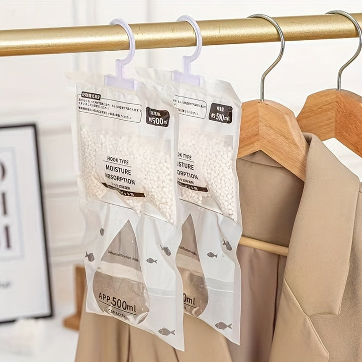 Bolsa Absorbente de Humedad Montada en la Pared, Bolsa Absorbente de Humedad y Anti-moho para Deshumidificación, Desecante, Anti-moho Adecuado para Armarios y Guardarropas - Bolsa de Deshumidificación Reutilizable Adecuada para Deshumidificación en Dormi