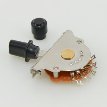 Interruptor de Guitarra Eléctrica Premium de 1 Pieza - Palanca Metálica de 5 Vías, Acabado en Bronce Antiguo, con Tornillos, Compatible con Interruptores de 12 y 24 Pines - Accesorio Esencial para Guitarristas