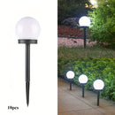 10 luces solares LED para jardín, acabado negro mate, lámparas de exterior eficientes con batería de níquel de 40 mAh, no desmontables, montaje semiempotrado para jardín, villa, patio - sin control remoto, iluminación exterior | iluminación de paisaje el