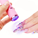 Linterna portátil mini con 9 cuentas de lámpara para esmalte de uñas de secado rápido y gel, y fotografía