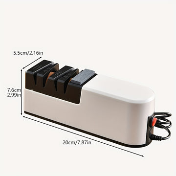Afilador de Cuchillos Eléctrico Portátil - Alimentado por USB, Afilado Rápido para Cuchillos de Cocina y Tijeras, Material PC Duradero