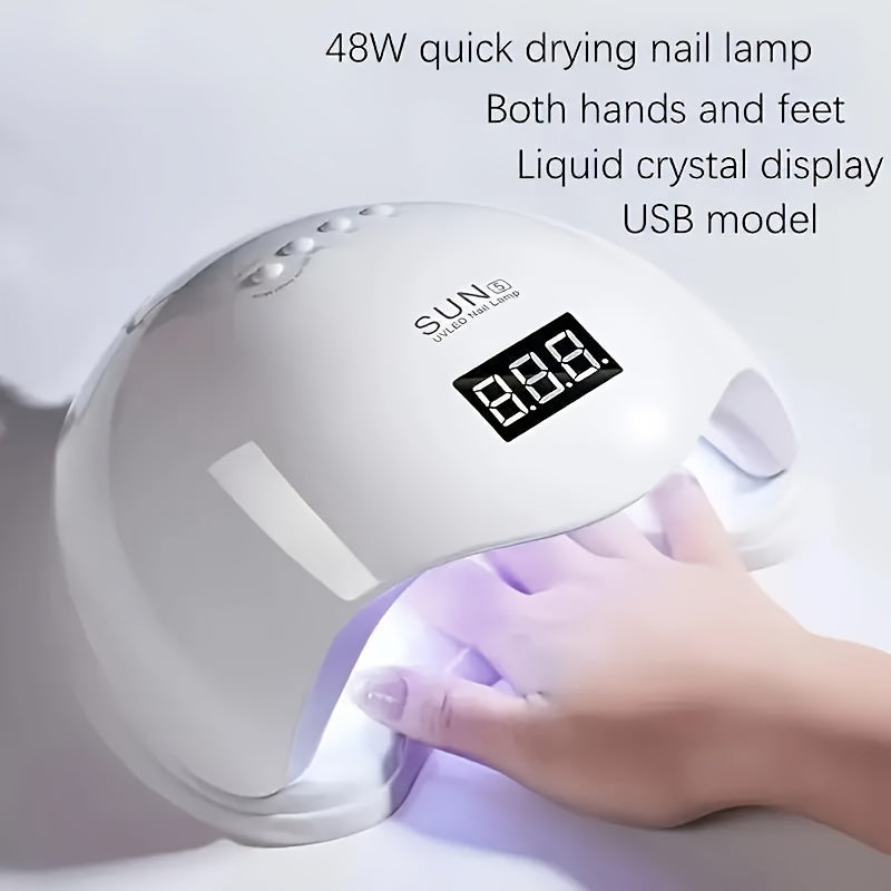 Linterna LED para uñas con sensor inteligente, luz portátil para curado y pulido de gel, alimentada por USB sin batería - regalo ideal para 8 festividades importantes (Navidad, Halloween, Pascua, Día de San Valentín, Acción de Gracias), base desmontable,