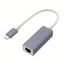 Adaptador de red USB C Lan de 1000Mbps Tipo-C a Ethernet RJ45 Compatible con OS WIN RJ45 a USB C, Adaptador de red Ethernet LAN de 100Mbps Tipo-C para MacBook Pro/Air, IPad Pro, Dell XPS, Surface Laptop, Mac para OS WIN