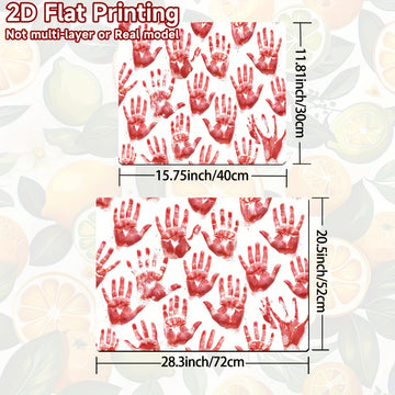 1pc Alfombrilla para Estufa de Halloween - Decoración de Cocina con Salpicaduras de Sangre Roja, Protector Antideslizante para Gas/Estufa, Cubierta Fácil de Limpiar para Fiesta de Halloween - Accesorio Espeluznante para Amantes del Terror, Diseño Temátic