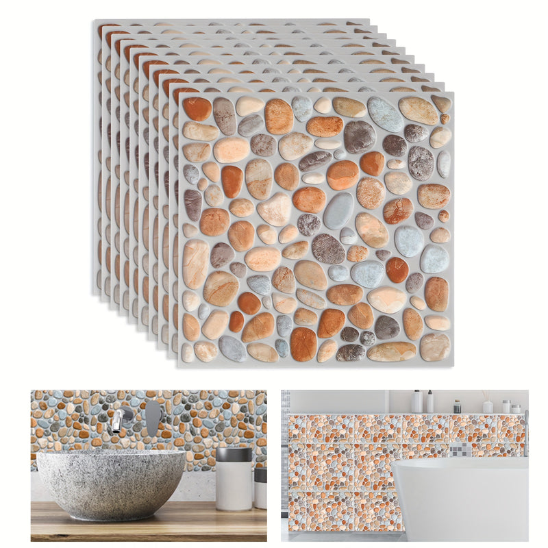 24pcs Pegatinas de Azulejos 3D para Baño - Autoadhesivas, Calcomanías Antideslizantes para Renovación Fácil