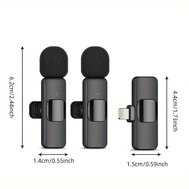 Micrófono de solapa inalámbrico Beekinn - Recargable USB-C, 2.4GHz, plug and play, para iPhone, iPad, Android, grabación de audio y video, transmisión en vivo, entrevistas