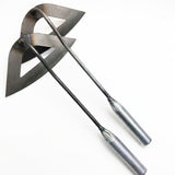 Pala de rastrillado de acero completo - Pala de excavación de alta resistencia con mango ergonómico | Herramienta de jardín a prueba de óxido para verduras/camas de flores | Rendimiento duradero y confiable