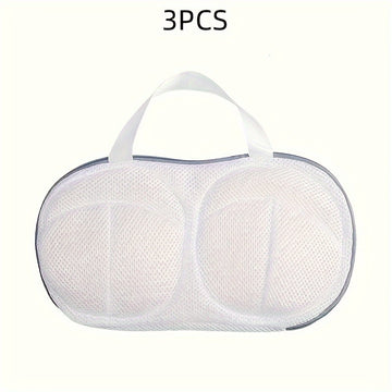 2/3 piezas de bolsas de lavado de sujetadores para lavandería, bolsas de lavado de sujetadores grandes para lavadoras, adecuadas para todos los tamaños de sujetadores, bolsas de ropa interior para lavar cremalleras delicadas (gris, azul), bolsas de lavan