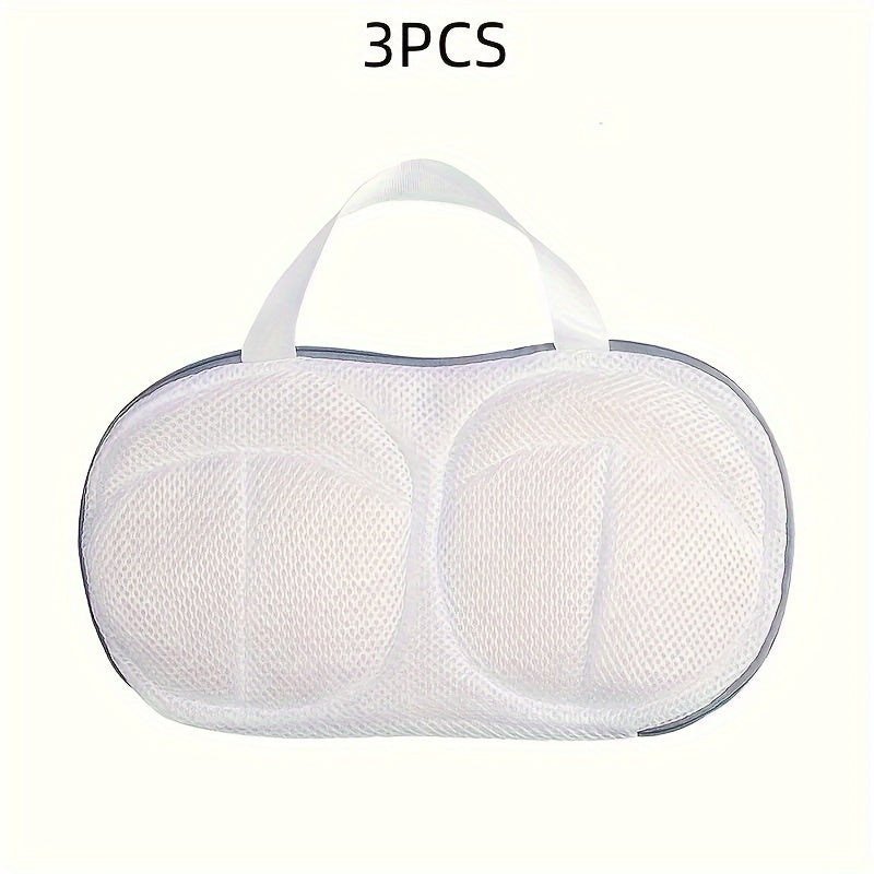 2/3 piezas de bolsas de lavado de sujetadores para lavandería, bolsas de lavado de sujetadores grandes para lavadoras, adecuadas para todos los tamaños de sujetadores, bolsas de ropa interior para lavar cremalleras delicadas (gris, azul), bolsas de lavan