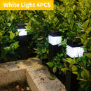 4 luces solares para jardín, exteriores, con pantalla abierta y base para clavar en el césped, para patio o hogar, incluye bombilla
