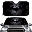 Paraguas solar plegable de Batman de Warner Bros. | Cubierta de parabrisas estilo dibujos animados con material de poliéster | Visera de coche premium con bloqueo de UV | Mantiene la temperatura fresca del habitáculo | Accesorio automotriz unisex (instal
