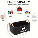 Caja de Almacenamiento de Juguete para Mascotas de Fieltro Duradero, Cesta de Lavandería para Perros y Gatos, Organizador para el Hogar - Poliéster, Suministros de Limpieza, Moda