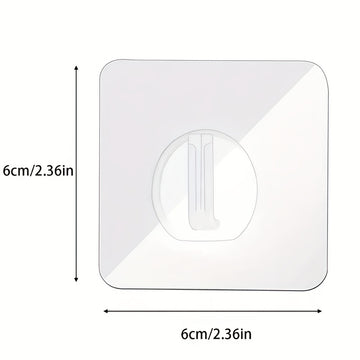 10, 15 o 30 ganchos transparentes autoadhesivos para colgar ropa, resistentes, para puerta o pared, cocina o baño