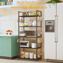 Estantería de Plástico Resistente de 5 Niveles - Organizador Multifuncional Ajustable y Apilable con Estantes Abiertos, Diseño Independiente Ahorrador de Espacio para Cocina, Garaje o Despensa - Unidad de Almacenamiento Moderna y Duradera