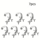 7pcs Ganchos de luz de aluminio ajustables para escenario - Duraderos, portátiles, no requieren batería, ideales para uso al aire libre, equipo de iluminación de escenario | Soporte de luz ajustable | Aluminio duradero