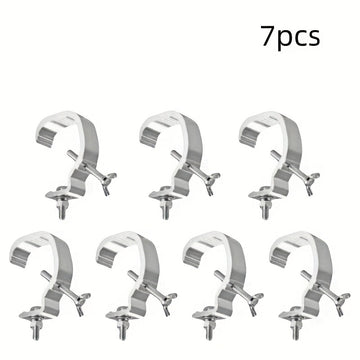 7pcs Ganchos de luz de aluminio ajustables para escenario - Duraderos, portátiles, no requieren batería, ideales para uso al aire libre, equipo de iluminación de escenario | Soporte de luz ajustable | Aluminio duradero