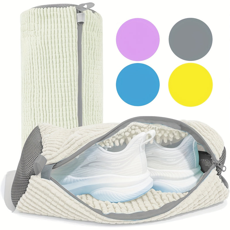 Bolsa para Lavadora de Zapatos Grande Anti-Abrasion 360° Protección Tridimensional Universal - Cremallera Resistente, Adecuada para Lavadoras (- Reutilizable para Zapatillas/Ropa, Elección Preferida en Viajes y Regalos), Bolsas de Lavandería