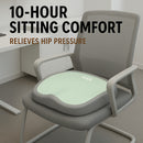 Cojín de silla de oficina ergonómico de espuma de memoria de 10 horas - Soporte ajustable para cadera y cintura, comodidad portátil para el hogar, el coche y el uso en la oficina - Solo se limpia a seco - Gris/Verde/Amarillo/Negro, cojín de silla de ofic