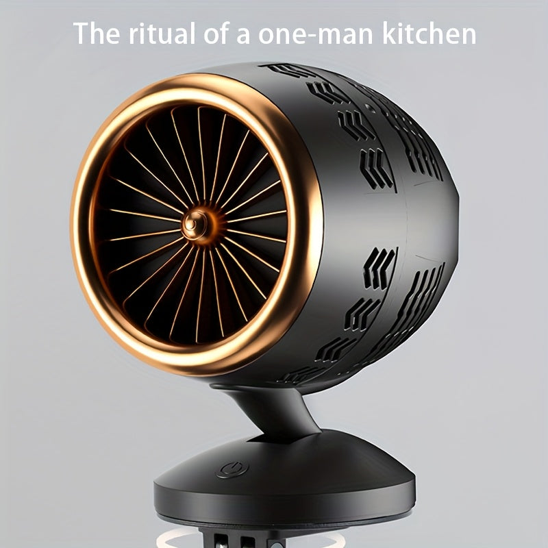 1pc, Campana extractora de mesa portátil silenciosa - Diseño que ahorra espacio, ajuste multiángulo, filtro de aceite extraíble, operación con un botón, ideal para cocinar en casa y fiestas